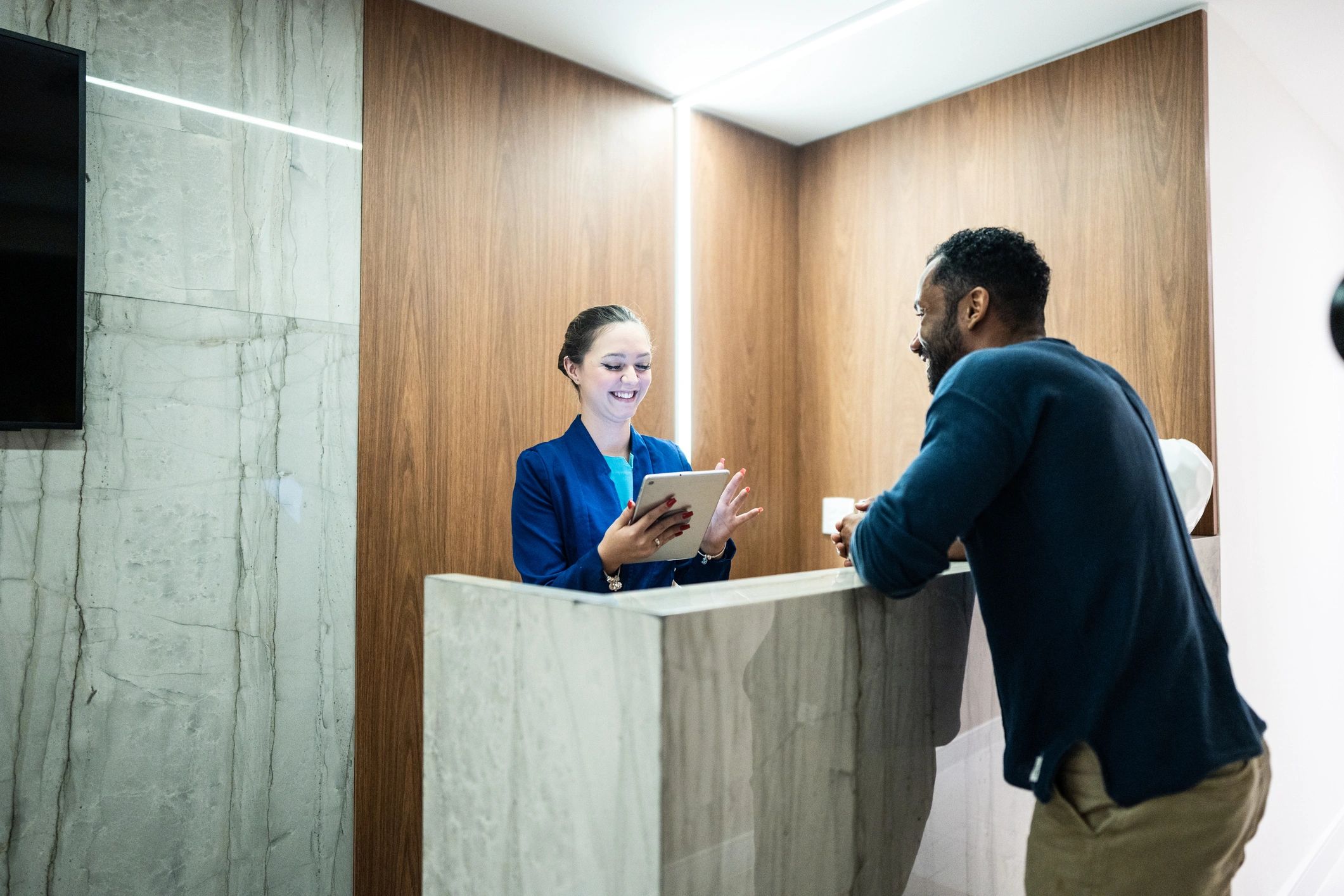 Professional consultation at a desk